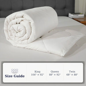 Natural Alpaca Wool Duvet (100% Peruvian) – Hypoallergenic All-Season Comforter with Breathable Cotton Shell